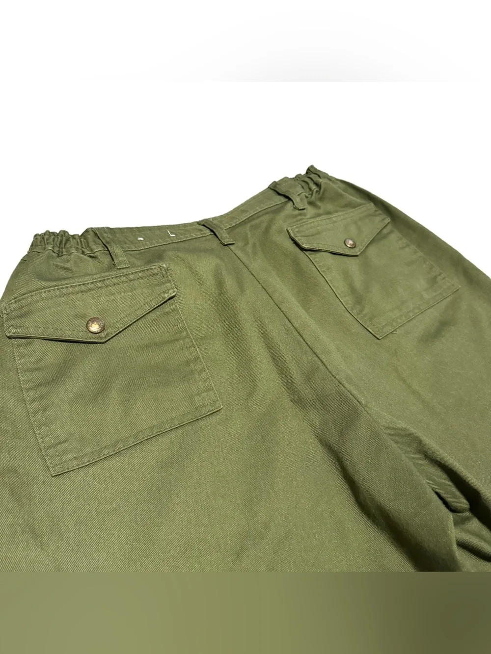 Vintage Boy Scouts of American Cargo Shorts Men's 34 Green Cotton Utility Gorp